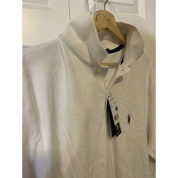 U.S. Polo Assn.‎ Men’s Sz XL White Polo Shirt Short Sleeves - Picture 1 of 9